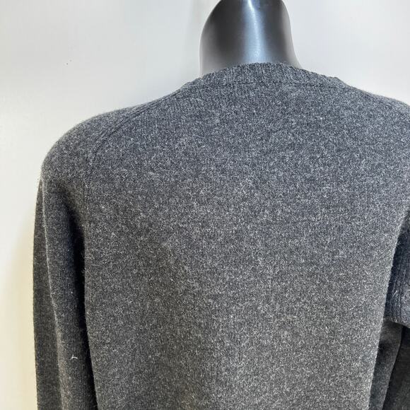 J. Crew Factory Wool Crewneck Pullover Sweater Dark Heather Gray 72673 - Picture 5 of 6